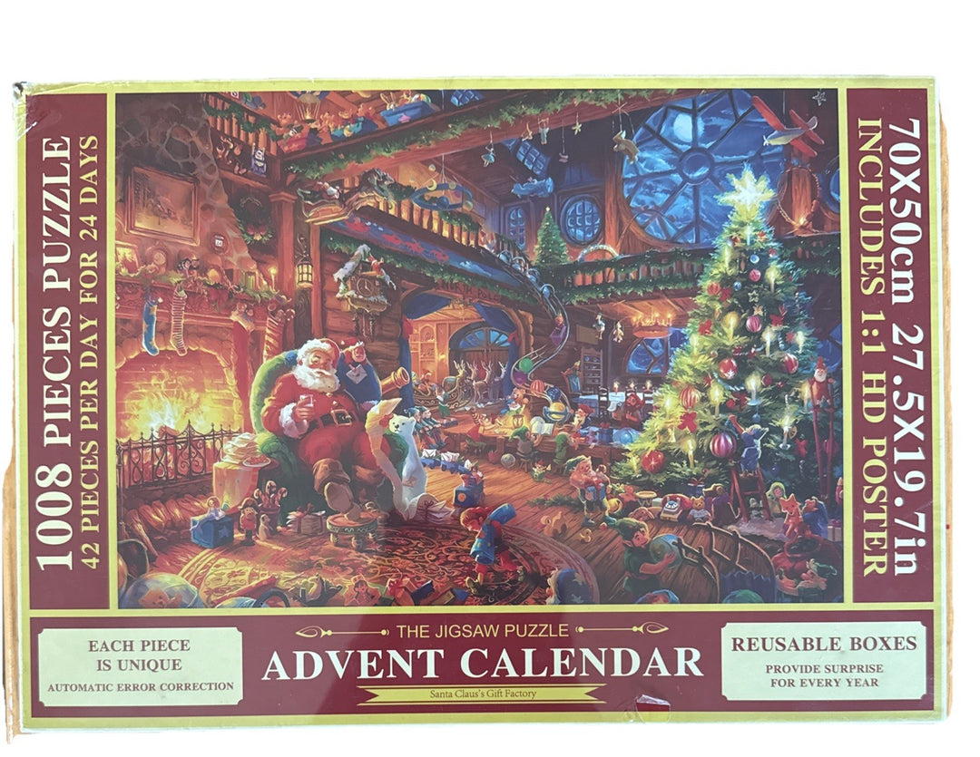 The Jigsaw Puzzle Advent Calendar 'Christmas Old Man' 1008 Piece Sealed