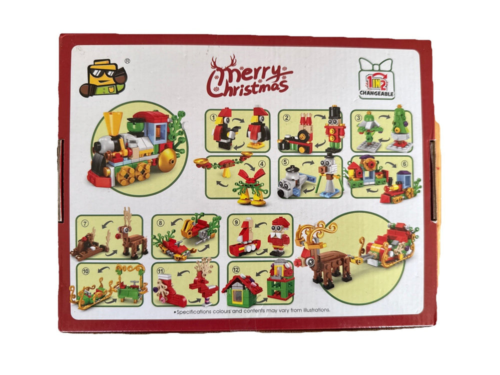 Christmas Building Blocks Set - 6 In 1 Santa, Tree, Train, and More