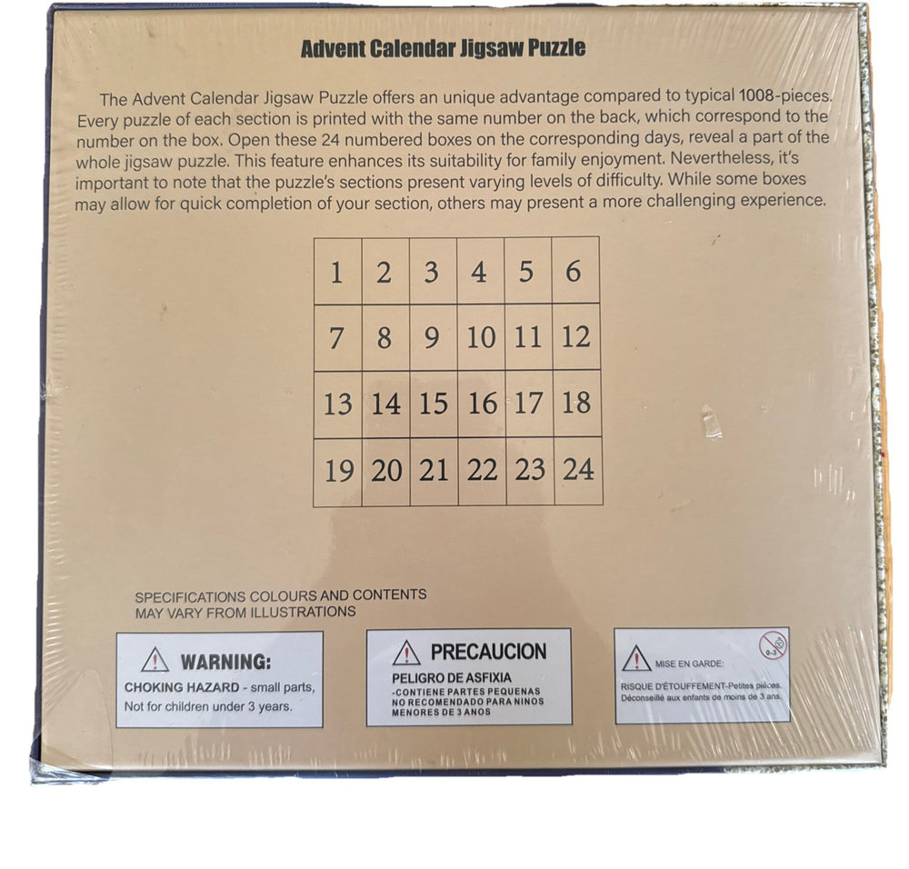Nativity Puzzle Advent Calendar 2024 for Adults-1008 Pieces 24 Manger Sheep